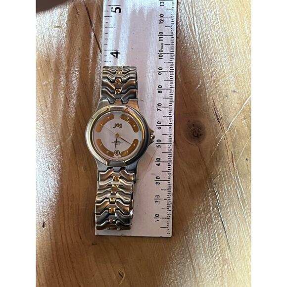 Vintage JAG Japan Mov't watch. Silver & Gold Tone. Untested. - Picture 8 of 10